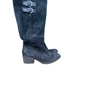 Born Basil Knee High Boots Black Suede size 10